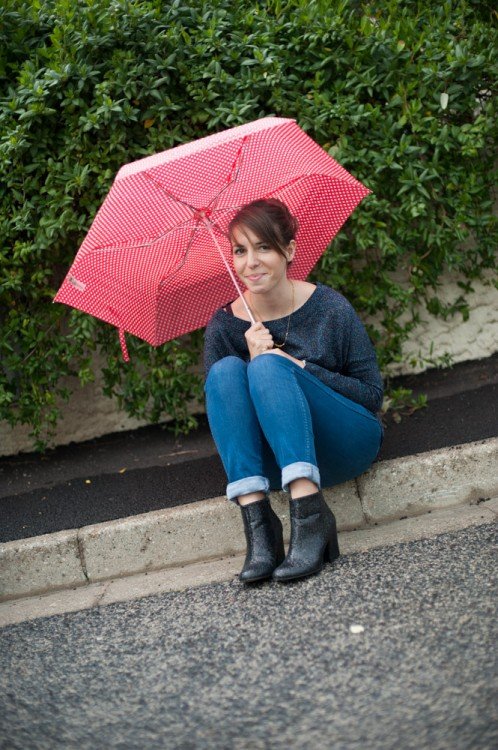 paillettes et parapluie