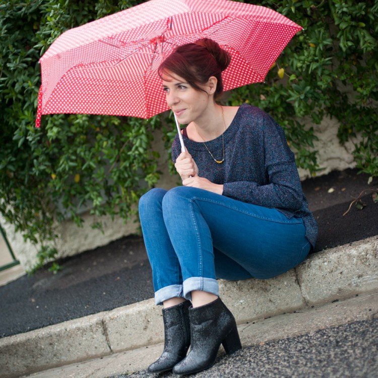 paillettes et parapluie