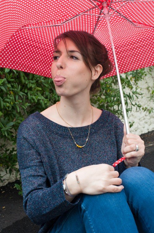 paillettes et parapluie