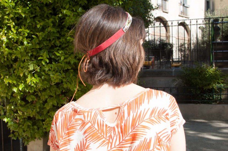 Robe palmier orange