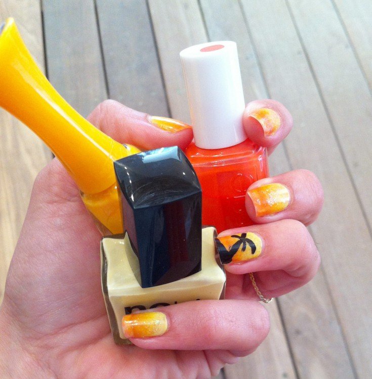 sunset nails