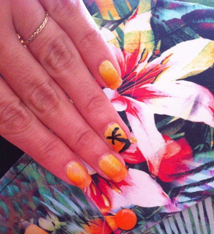 Sunset nails