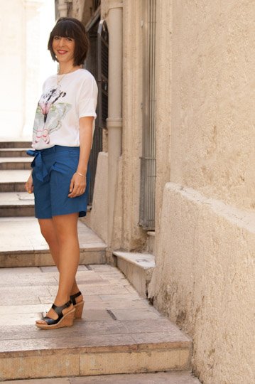le short bleu