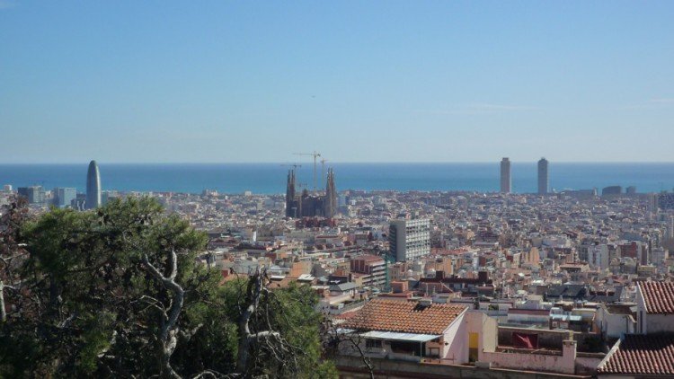 Sagrada Familia vue du Parc Guell