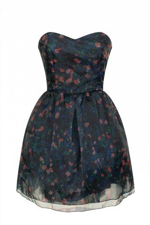 Robe bustier, imprimé à fleur 90€