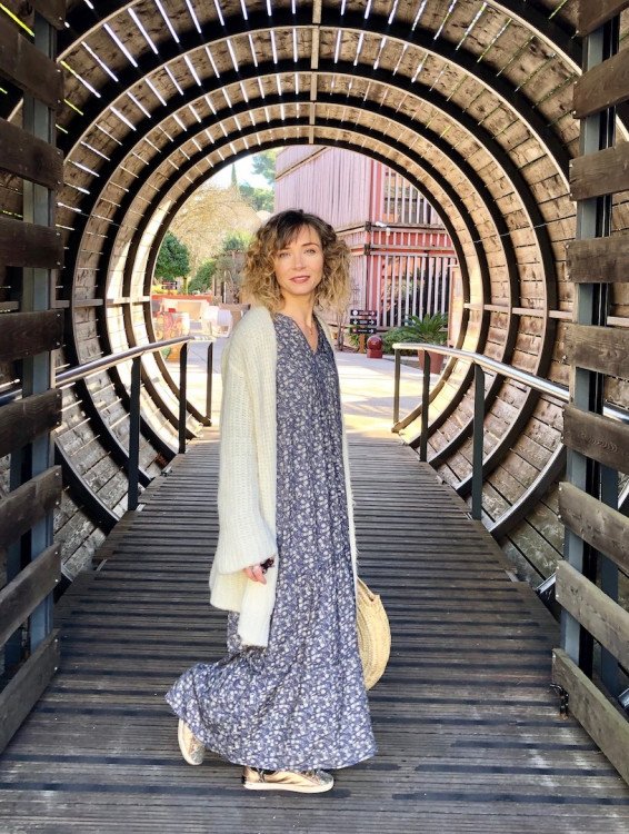 une robe longue esprit bohème Indi&cold collection 2019