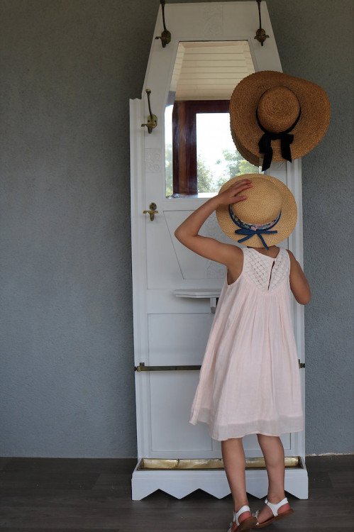 Meuble d'entrée vintage blanc