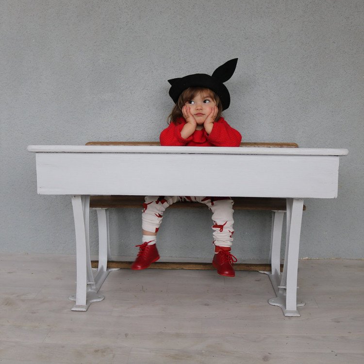 Bureau enfant vintage blanc