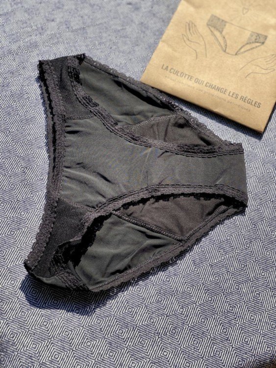 Culotte menstruelle noire lavable Sister Republic