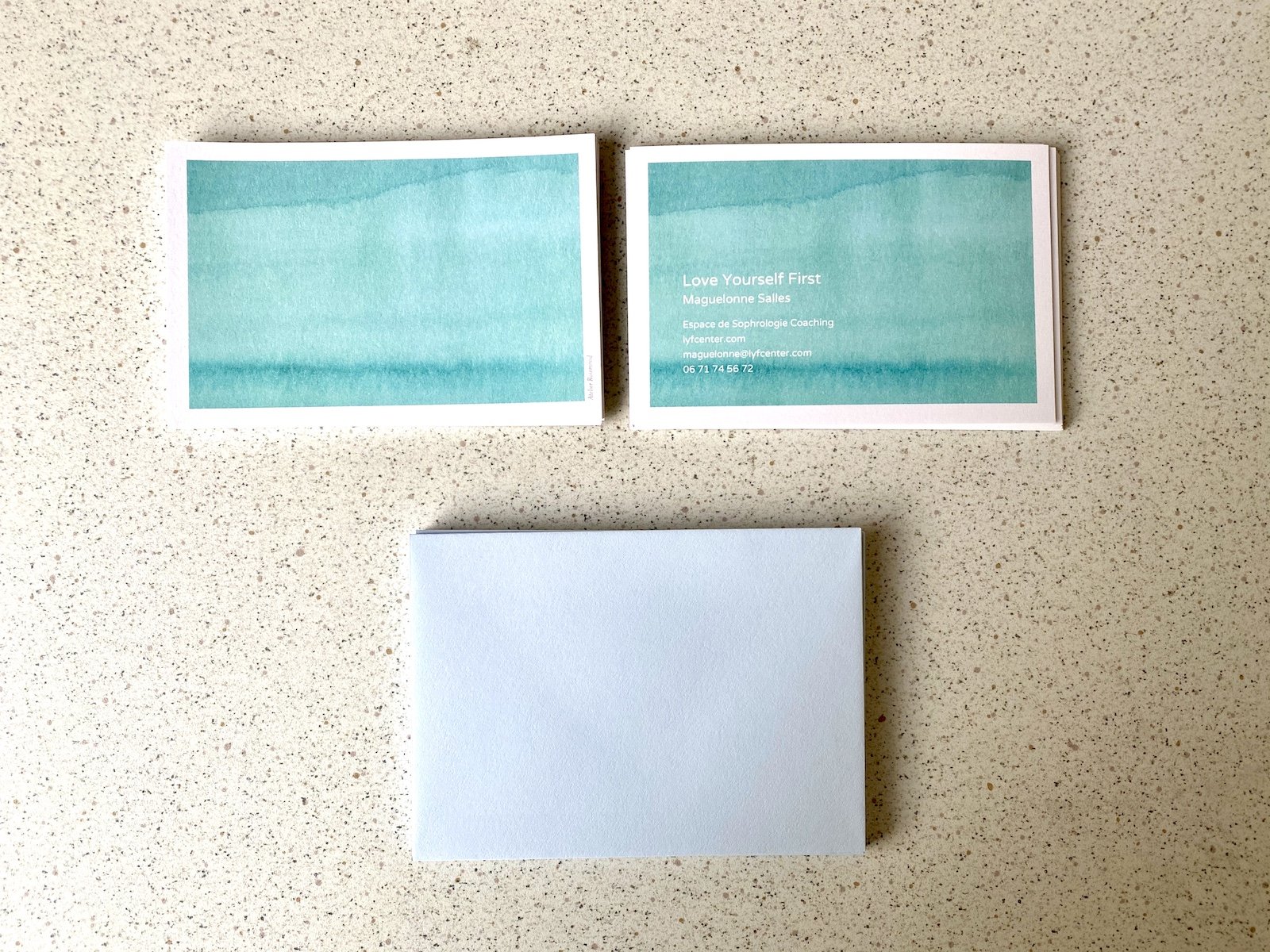 cartes professionnelles réalisé avec Rose Atelier