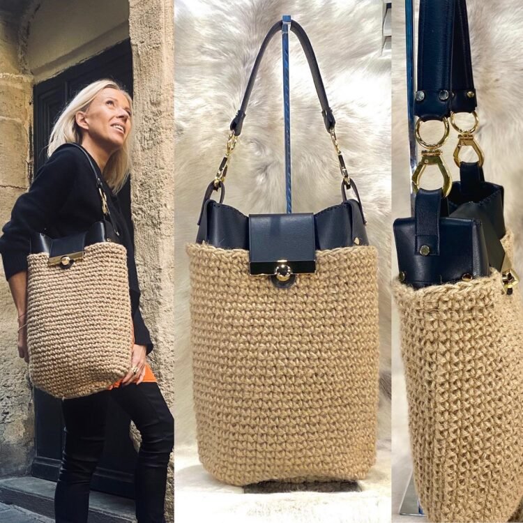 Carlos Artemis creation panier besace cuir